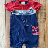 Nautical Anchor Romper | 9-12 mo
