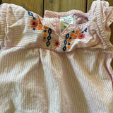 Pink Stripe Flower Romper | 6-9 mo | Carter's