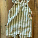 Green & White Stripe Overalls | 6-9 mo | Carter's