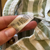 Green & White Stripe Overalls | 6-9 mo | Carter's