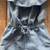 Off-the-Shoulder Denim Romper | JCrew