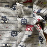 Monsters Button Up Pajama | 0-3 mo