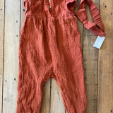 Rusty Orange Muslin Romper | Cat & Jack