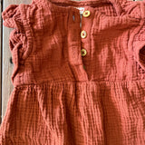 Rusty Orange Muslin Romper | Cat & Jack