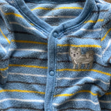 Little Wolf Stripe Button Up Pajama | 3-6 mo | Carter's