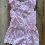 Pink Eyelet Romper | 4T