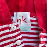 Red Stripe Hoodie Romper | 12-18 mo