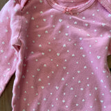 Pink Hearts Long Sleeve Onesie | 9-12 mo | Carter's