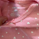 Pink Hearts Long Sleeve Onesie | 9-12 mo | Carter's