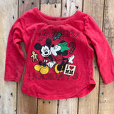 Mickey Happy Holidays Long Sleeve | 9-12 mo | Disney