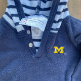 Michigan Blue Hoodie Romper | 9-12 mo