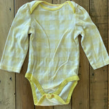 Modern Yellow Checkered Onesie | 9-12 mo | Cloud Island