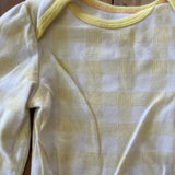 Modern Yellow Checkered Onesie | 9-12 mo | Cloud Island