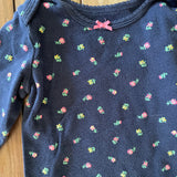 Navy Flowers Onesie | 9-12 mo | Carter's