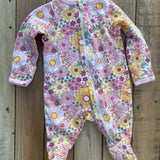 Floral Zip Up Pajama | newborn | Wonder Nation