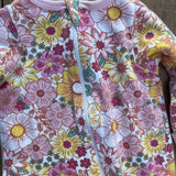 Floral Zip Up Pajama | newborn | Wonder Nation