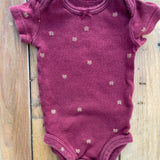 Maroon Little Flower Onesie | newborn | Carter's