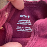 Maroon Little Flower Onesie | newborn | Carter's