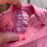Pink Ribbed Long Sleeve Onesie | newborn | Carter's