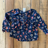 Navy Flower Blouse | 9-12 mo | Carter's