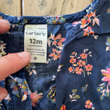 Navy Flower Blouse | 9-12 mo | Carter's