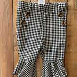 Classic Houndstooth Bell Bottom Pants | 0-3 mo