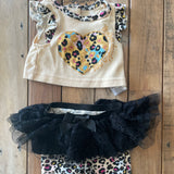 Leopard Tutu Two Piece Set | 0-3 mo