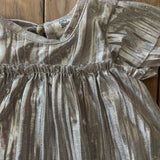 Metallic Silver Flutter Dress | 0-3 mo | Baby B'Gosh