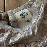Metallic Silver Flutter Dress | 0-3 mo | Baby B'Gosh