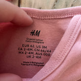 Pink Bunny Onesie | 0-3 mo | H&M