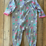 Hearts Zip Up Pajama | 9-12 mo | Carter's
