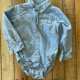Long Sleeve Button Up Onesie | Carter's