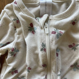 Flower  Zip Up Pajama | newborn | Gerber