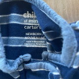 Blue Stripe Zip Up Pajama | newborn | Carter's