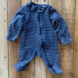 Blue Stripe Zip Up Pajama | newborn | Carter's