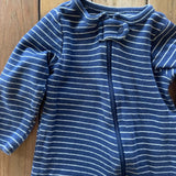 Blue Stripe Zip Up Pajama | newborn | Carter's