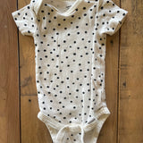 Organic White Polkadots Onesie | 0-3 mo | Gerber