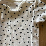 Organic White Polkadots Onesie | 0-3 mo | Gerber