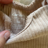 Baby Pink Ribbed Onesie | 0-3 mo | Carter's