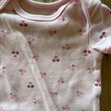 Pink Cherries Onesie | 0-3 mo | René Rofé