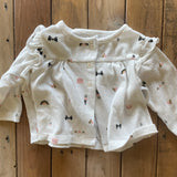 White Ruffle Cardigan | 0-3 mo | Carter's