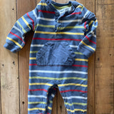 Blue Stripe Romper | 0-3 mo | First Impressions