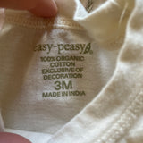 Organic White T-Shirt | 0-3 mo | Easy-Peasy