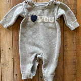 I Heart You Romper | 0-3 mo | Baby Gap