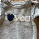 I Heart You Romper | 0-3 mo | Baby Gap
