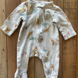 Safari Zip Up Pajama | 0-3 mo | Carter's