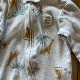 Safari Zip Up Pajama | 0-3 mo | Carter's