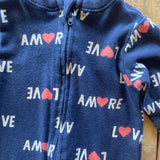 Love Zip Up Pajama | 0-3 mo | Old Navy