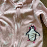 Pink Penguin Zip Up Pajama | 9-12 mo | Carter's