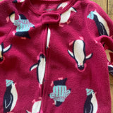 Maroon Penguin Zip Up Pajama | 9-12 mo | Carter's